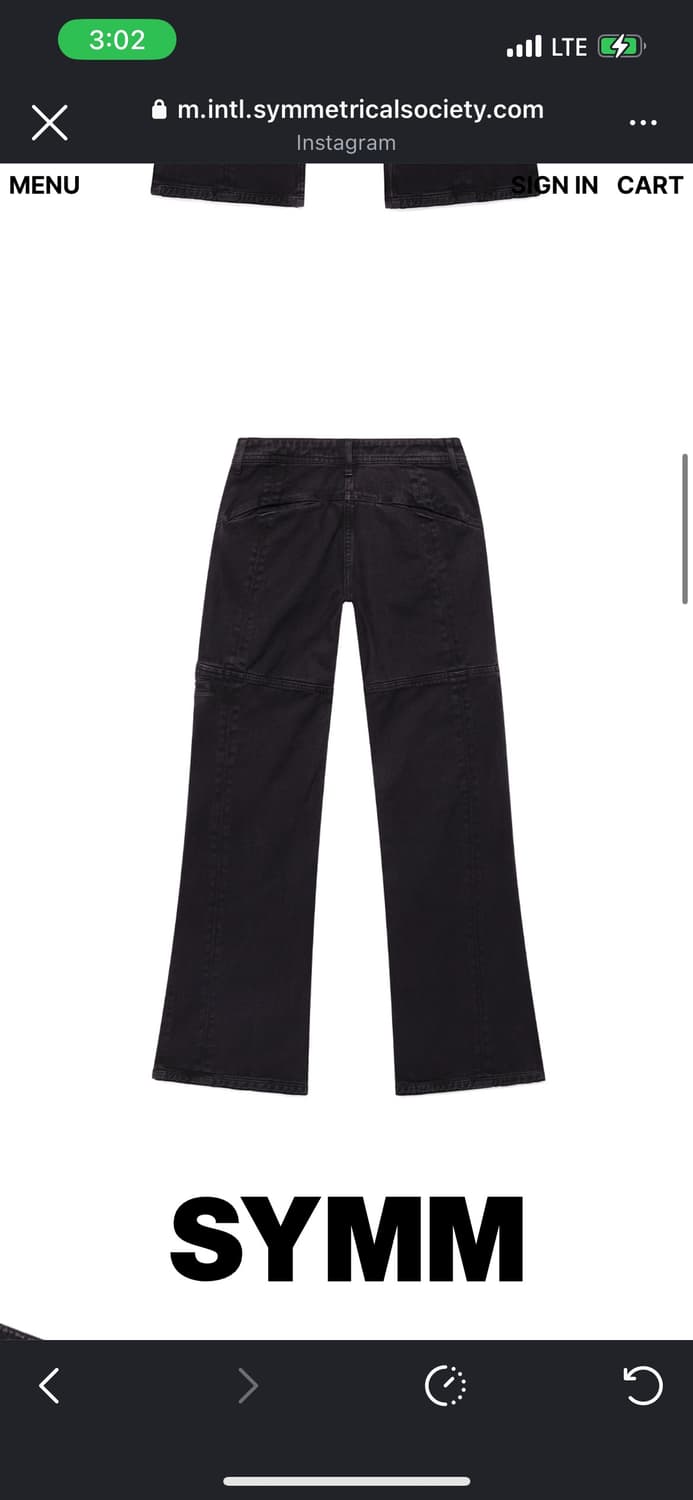 Symm Side Pocket Flared Pants (Dyed Blac 상품이미지2