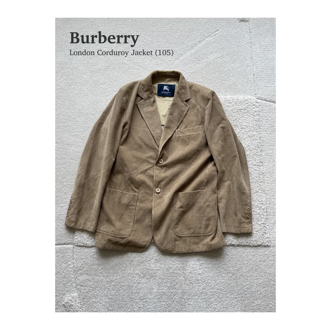 버버리 베이지 코듀로이 자켓 (105) 상품이미지1