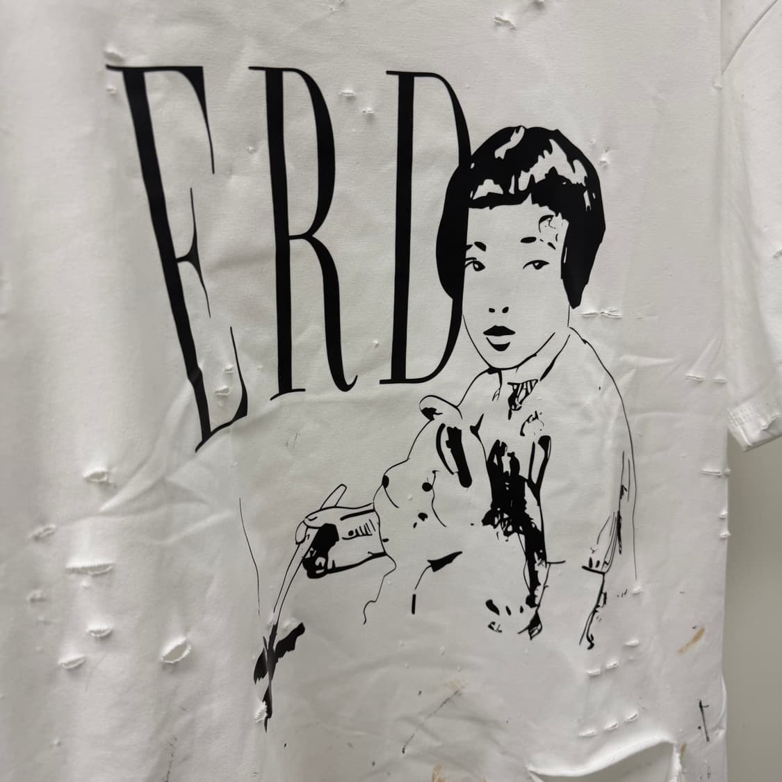 VINTAGE ERD st 디스트로이드 더티워싱 티 상품이미지2