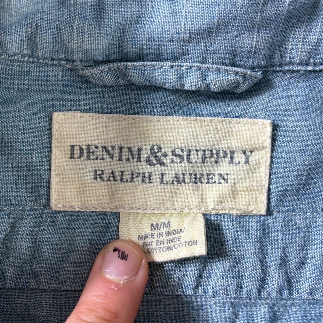 Polo 데님앤 서플라이 랄프로렌 샴브레이 투포켓 웨스턴 셔츠 상품이미지7
