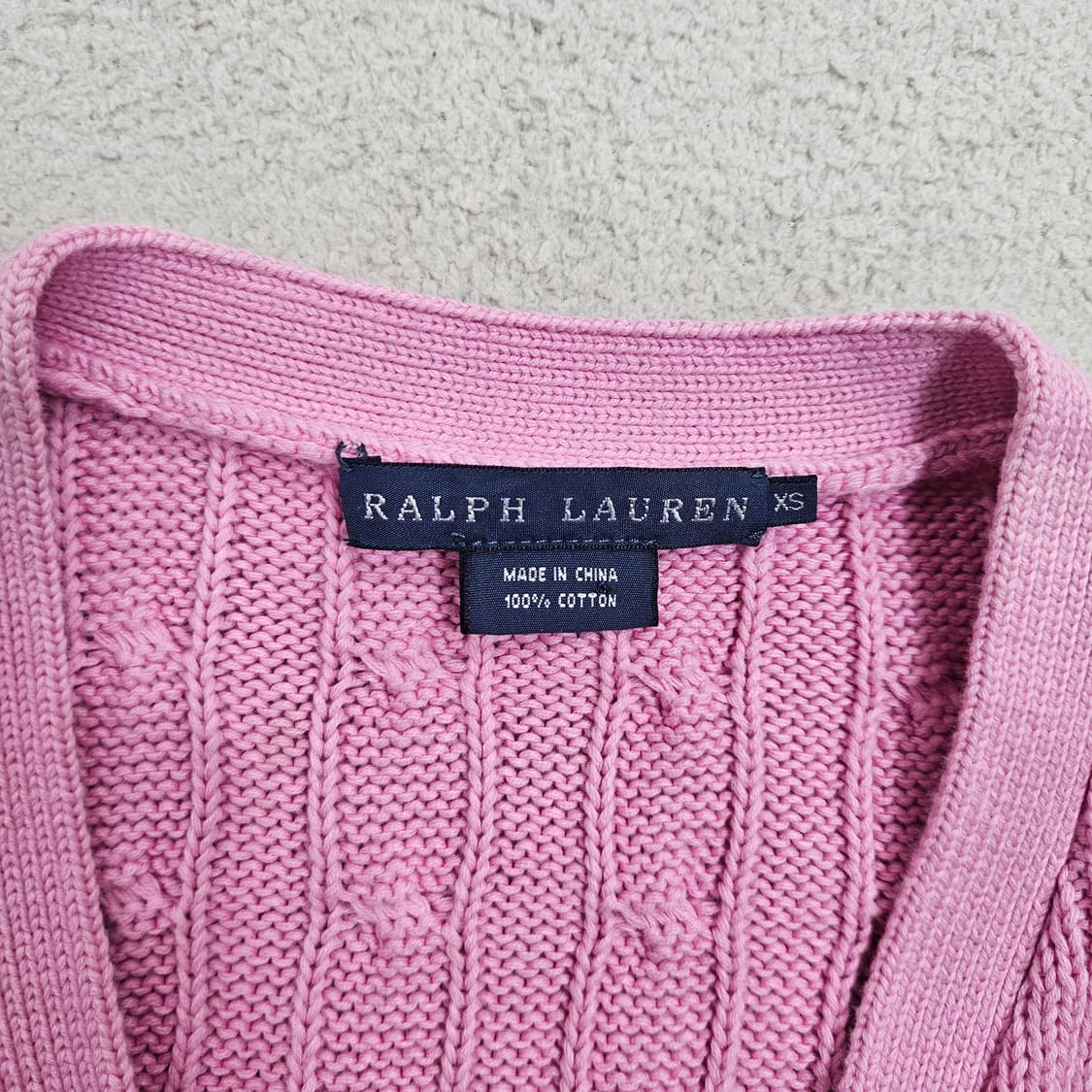 랄프 로렌 반팔 케이블 가디건 XS 상품이미지4