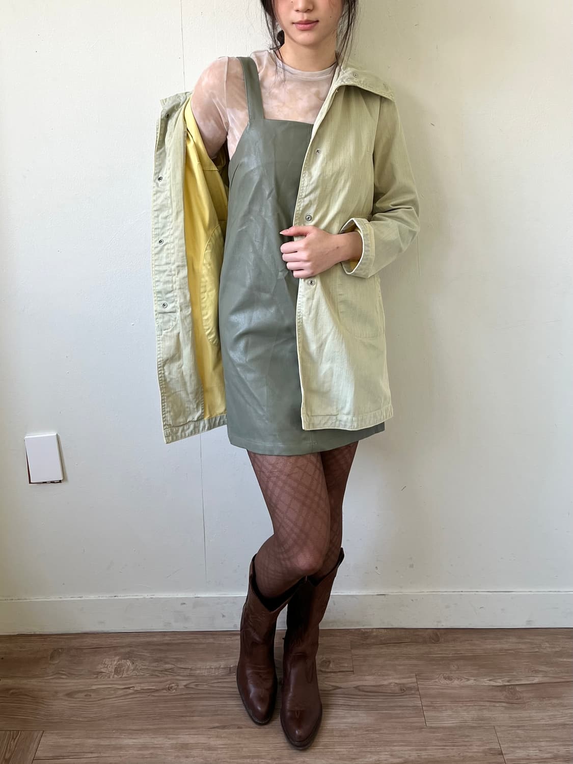 UNITED COLORS OF BENETTON 라임 데님 자켓 상품이미지5