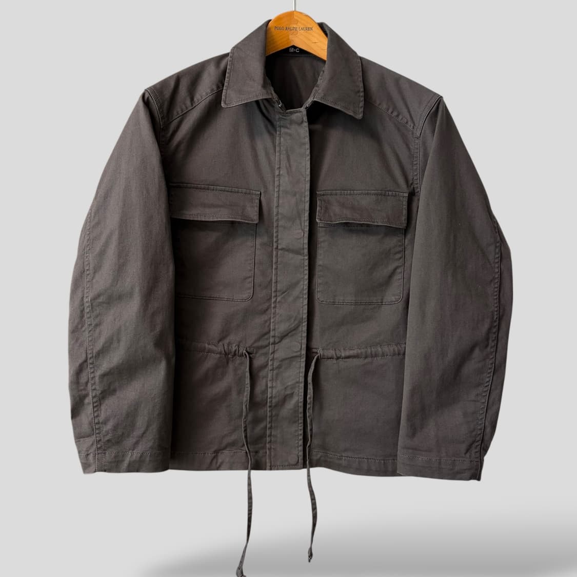 (여성M)유니클로C 코튼 블렌드 드로스트링 자켓 상품이미지1