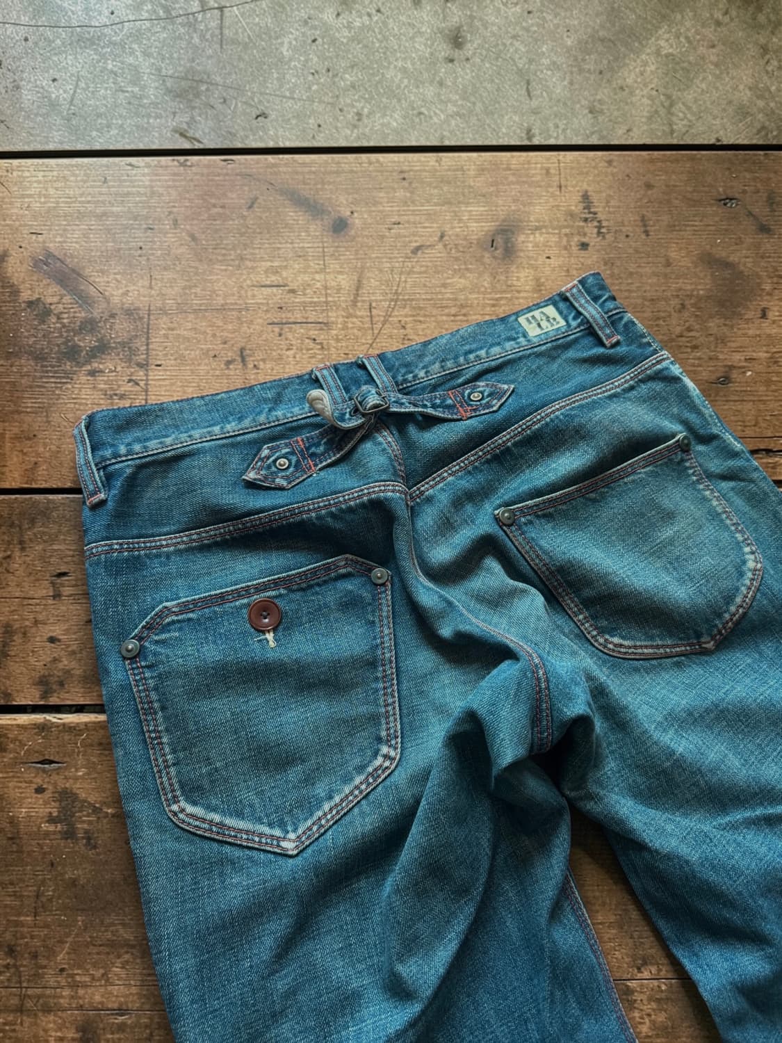 00s halb 디스트럭션 & 리페어 디스트레스드 데님 팬츠 상품이미지7