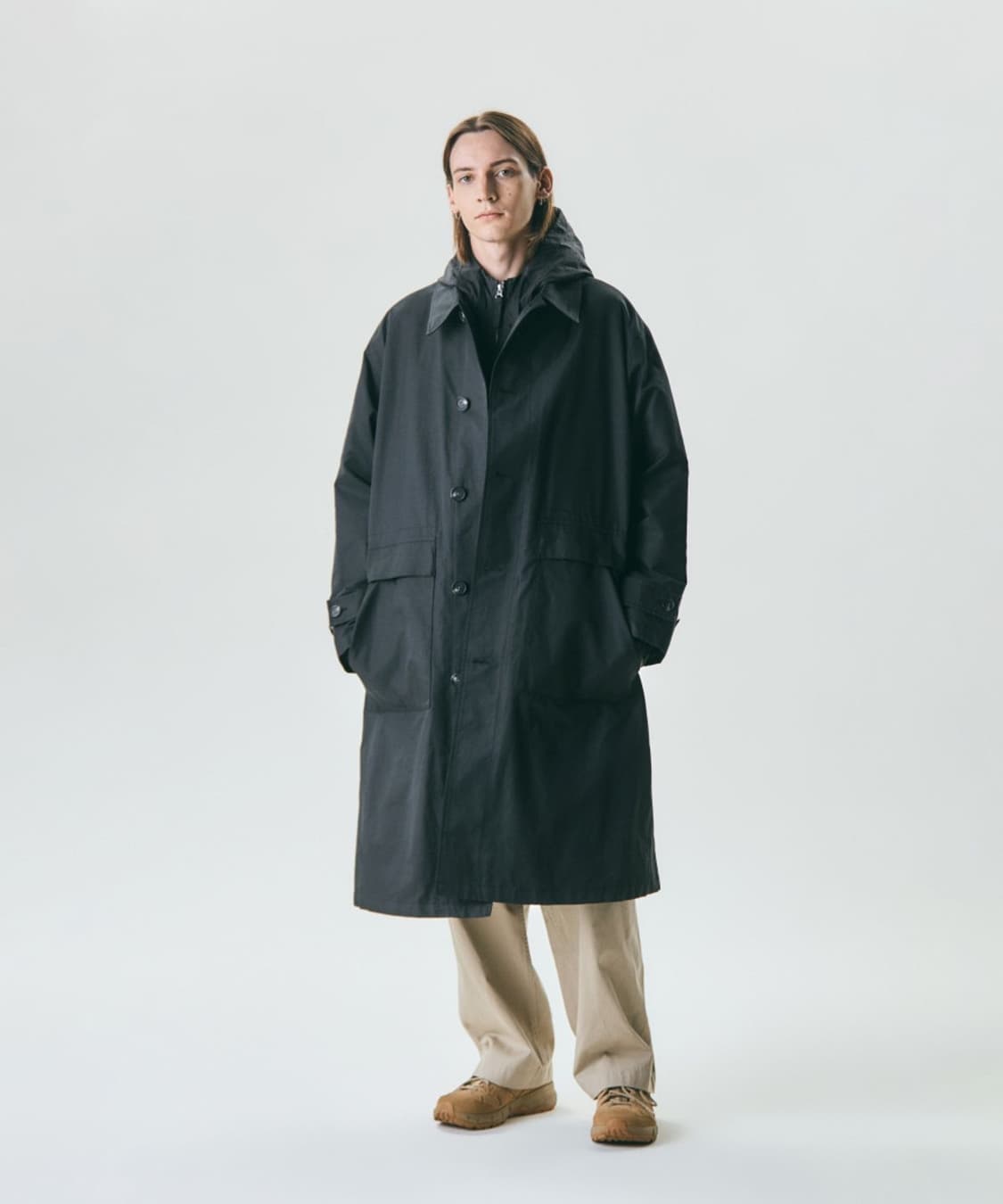 에스피오나지 Wide Single Trench Coat 다크네이비 XL 상품이미지3