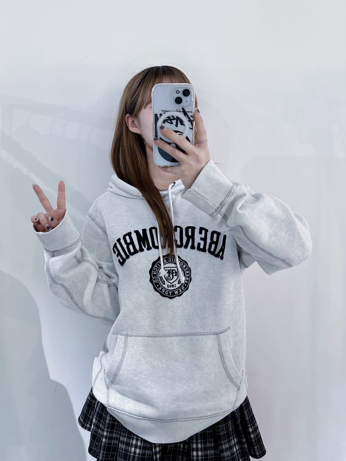 아베크롬비 빅로고 후드 상품이미지1