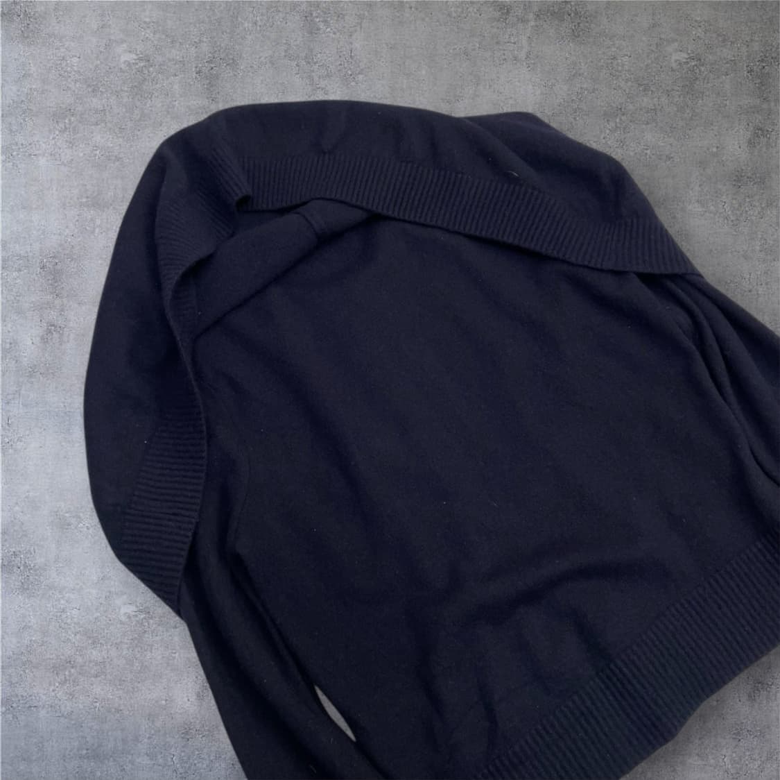 주크 Zooc 네이비 레이어드 숄 니트 가디건 S 상품이미지9