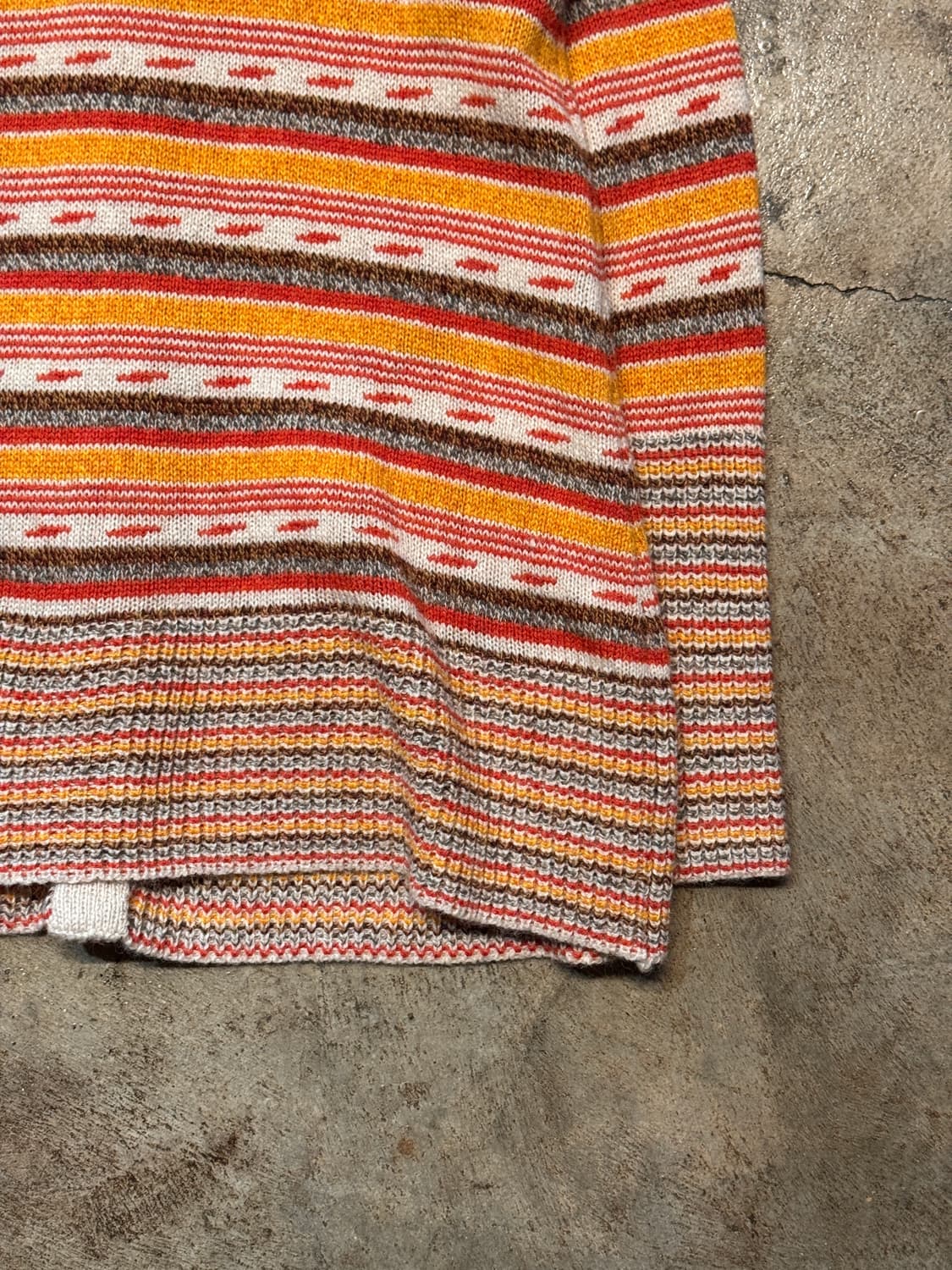 44-55 )CUBE SUGAR Multi-Stripe Knit Coat 상품이미지7