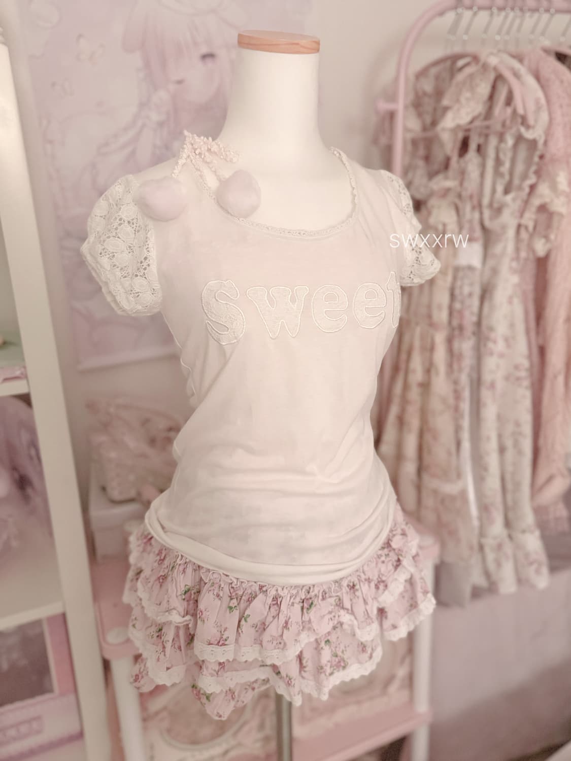 리즈리사 sweet 핀터깔 대장 반팔티 라떼갸루 히메카지 로걀 모리달천 상품이미지1