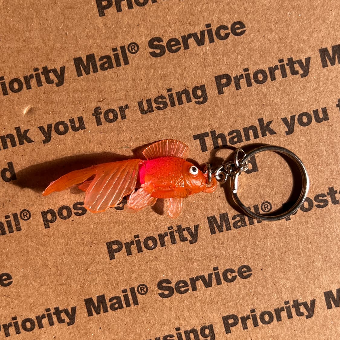 90s vtg Red Goldfish Keyring 상품이미지1