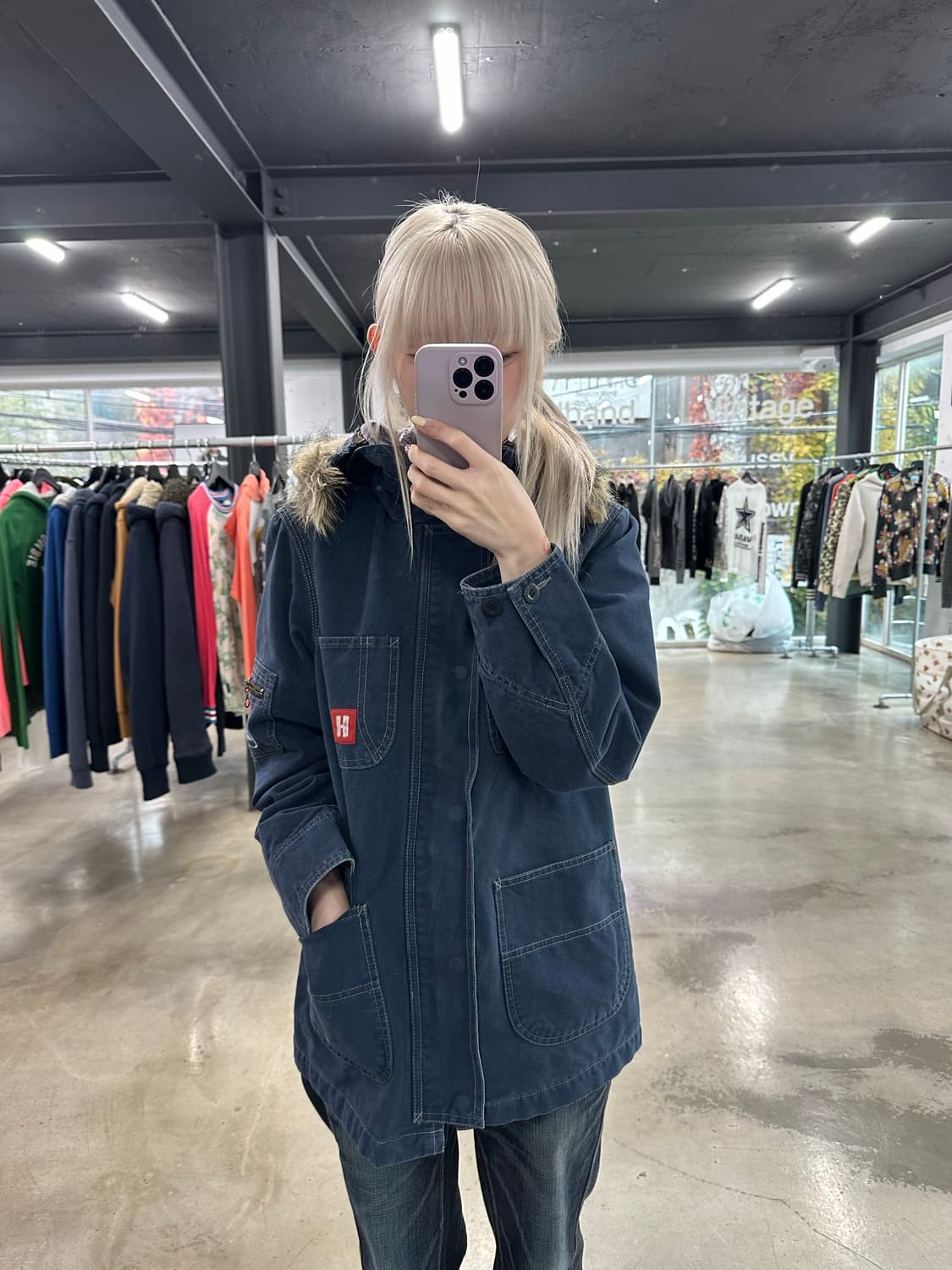 히스테릭글래머 90s 래빗퍼 후디드 자켓 상품이미지1