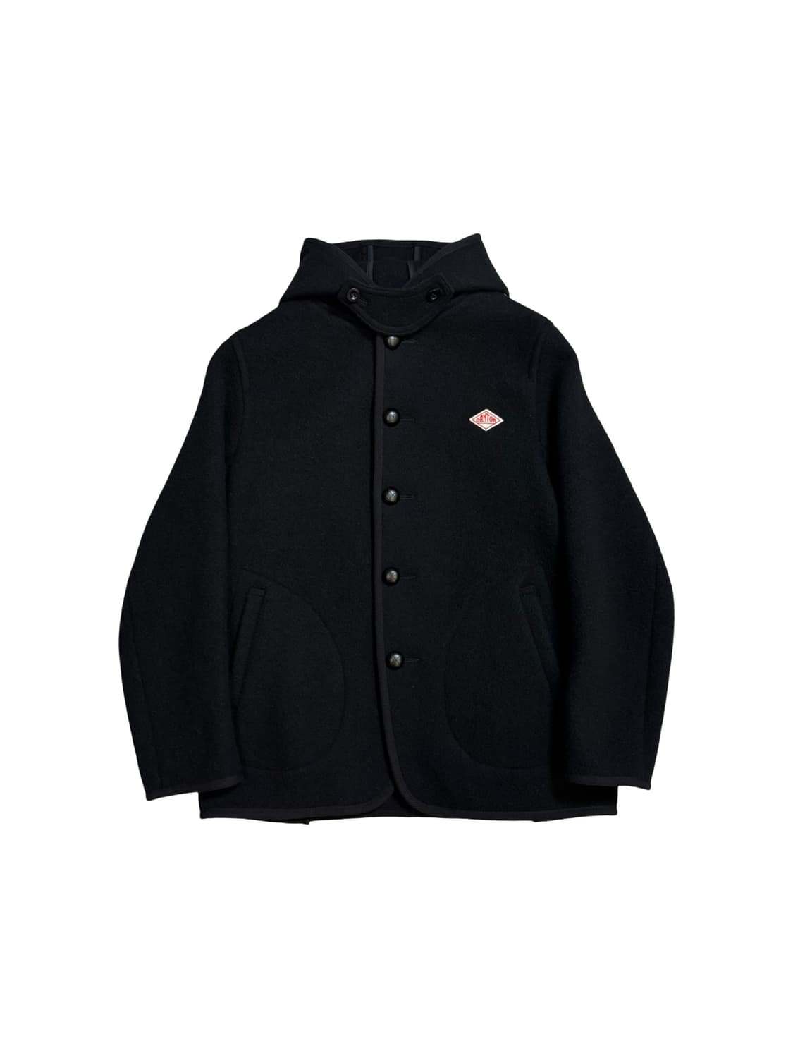 단톤 후드 울 코트 블랙 36 상품이미지2