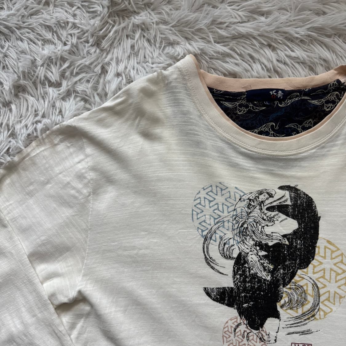 HOKUSAI 일본빈티지 오리엔탈 긴팔 티셔츠 오리엔탈긴팔 빈티지긴팔 상품이미지1
