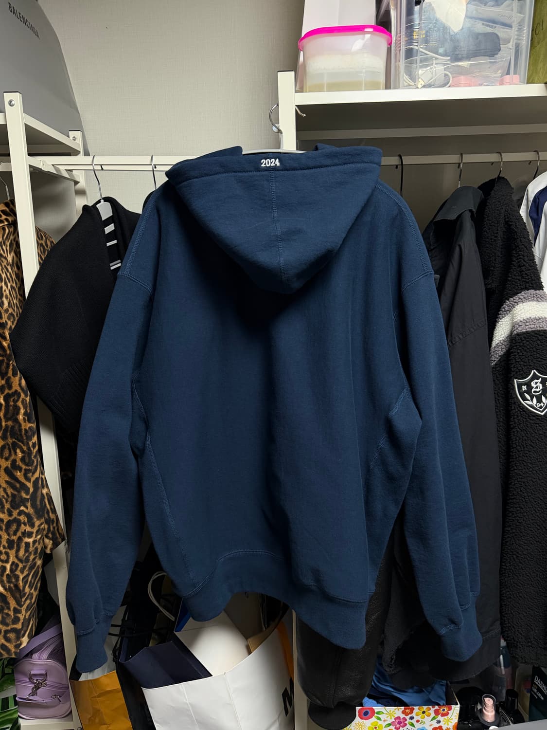 슈프림 박스로고 후드 네이비 L 사이즈 (100~105) 24FW 제품 상품이미지2