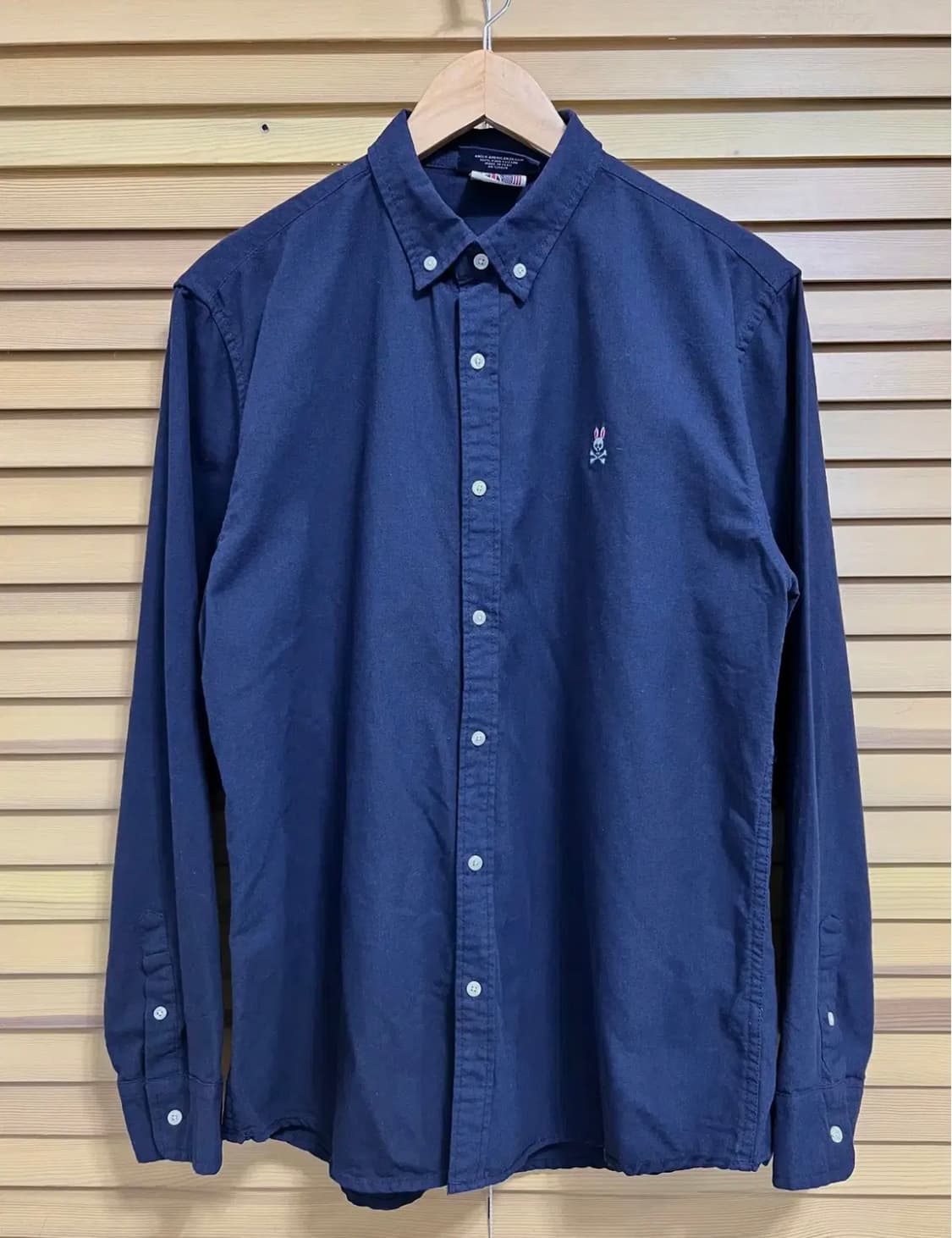 싸이코바니 남성 네이비 코튼셔츠 상품이미지2