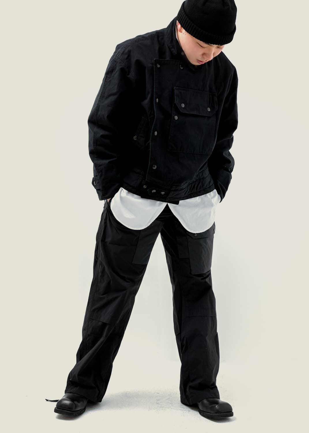 엔지니어드 가먼츠 모토자켓 블랙 페이크스웨이드 상품이미지4