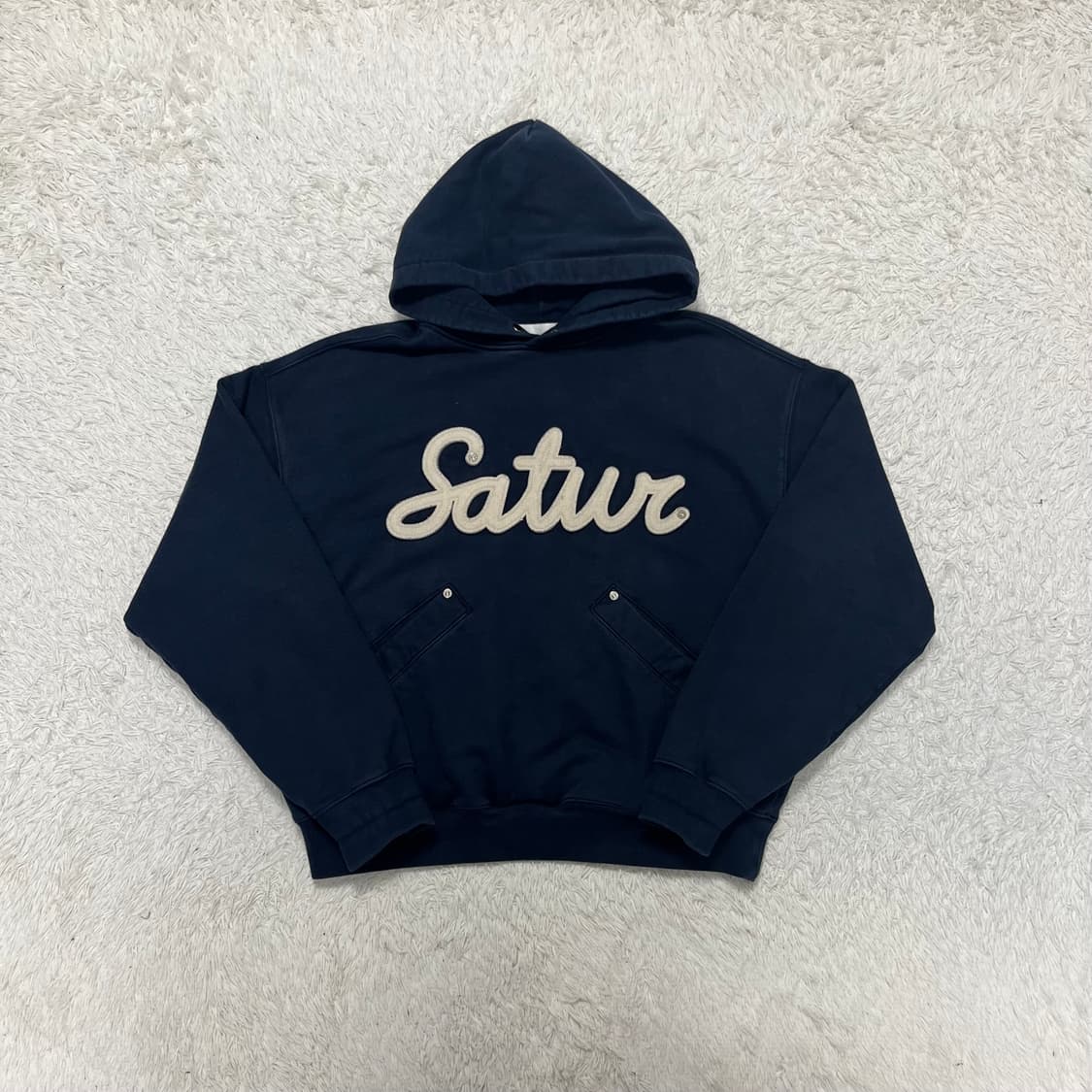 Satur Lugo applique rivet hoodie 상품이미지4