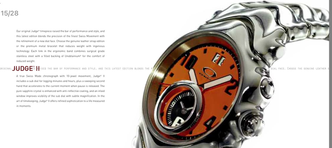 Oakley Judge 2 Cooper Orange Metal watch 상품이미지1