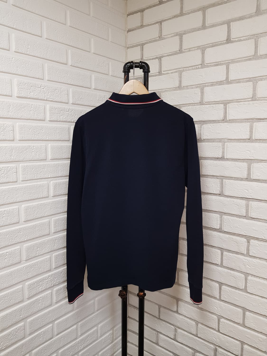 [xl/105/정품] 몽클레어 카라넥 긴팔티 네이비 상품이미지8