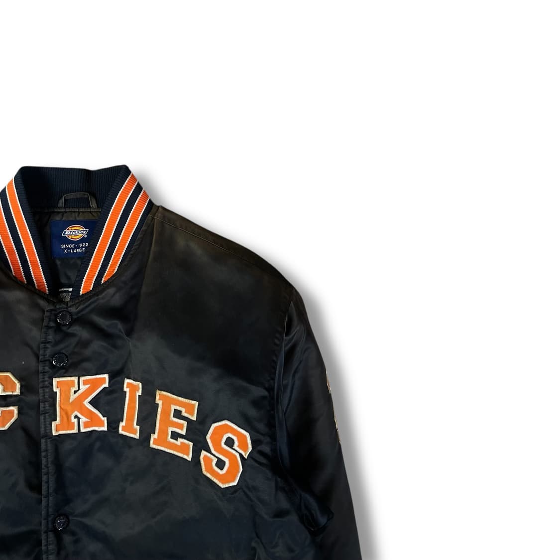 디키즈 오렌지 로고 차콜블랙 야구점퍼 XL 상품이미지2