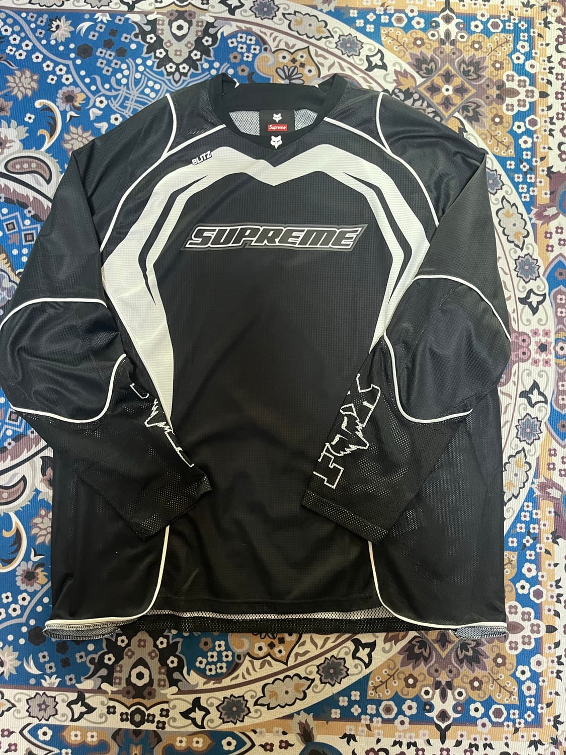 슈프림 폭스 레이싱 져지 블랙 상품이미지1