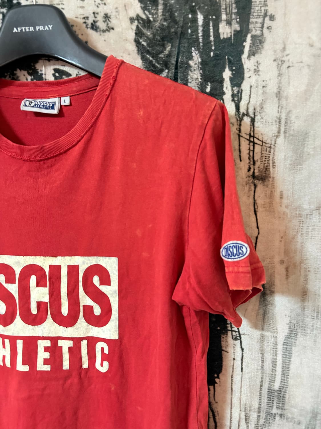 90’s Discus Athletic red half t-shirt 상품이미지3