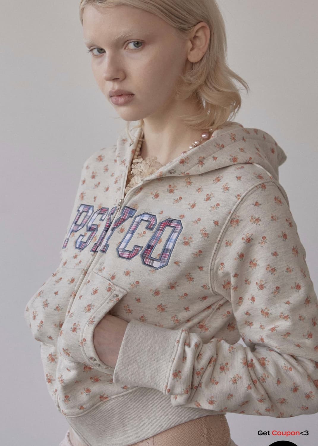 스컬프터 후드집업 꽃무늬 상품이미지1