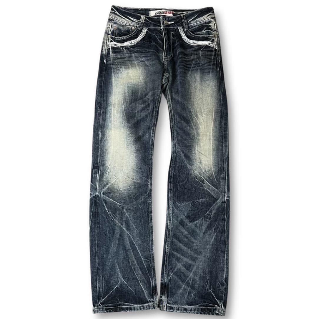 에비수 진청 워싱 포인트 데님 팬츠 상품이미지2