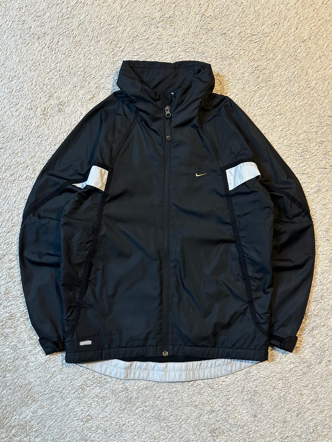 00's 나이키 올드스쿨 빅스우시 배색 바람막이 자켓 블랙 상품이미지1