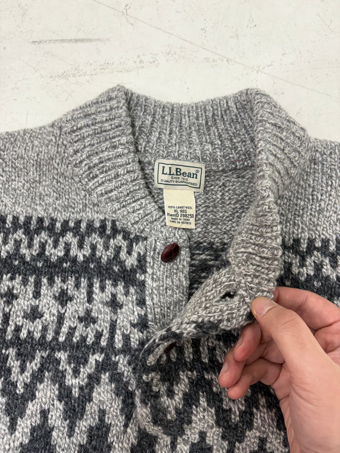 00‘s LL Bean Fair isle Lams Wool Sweater 상품이미지3