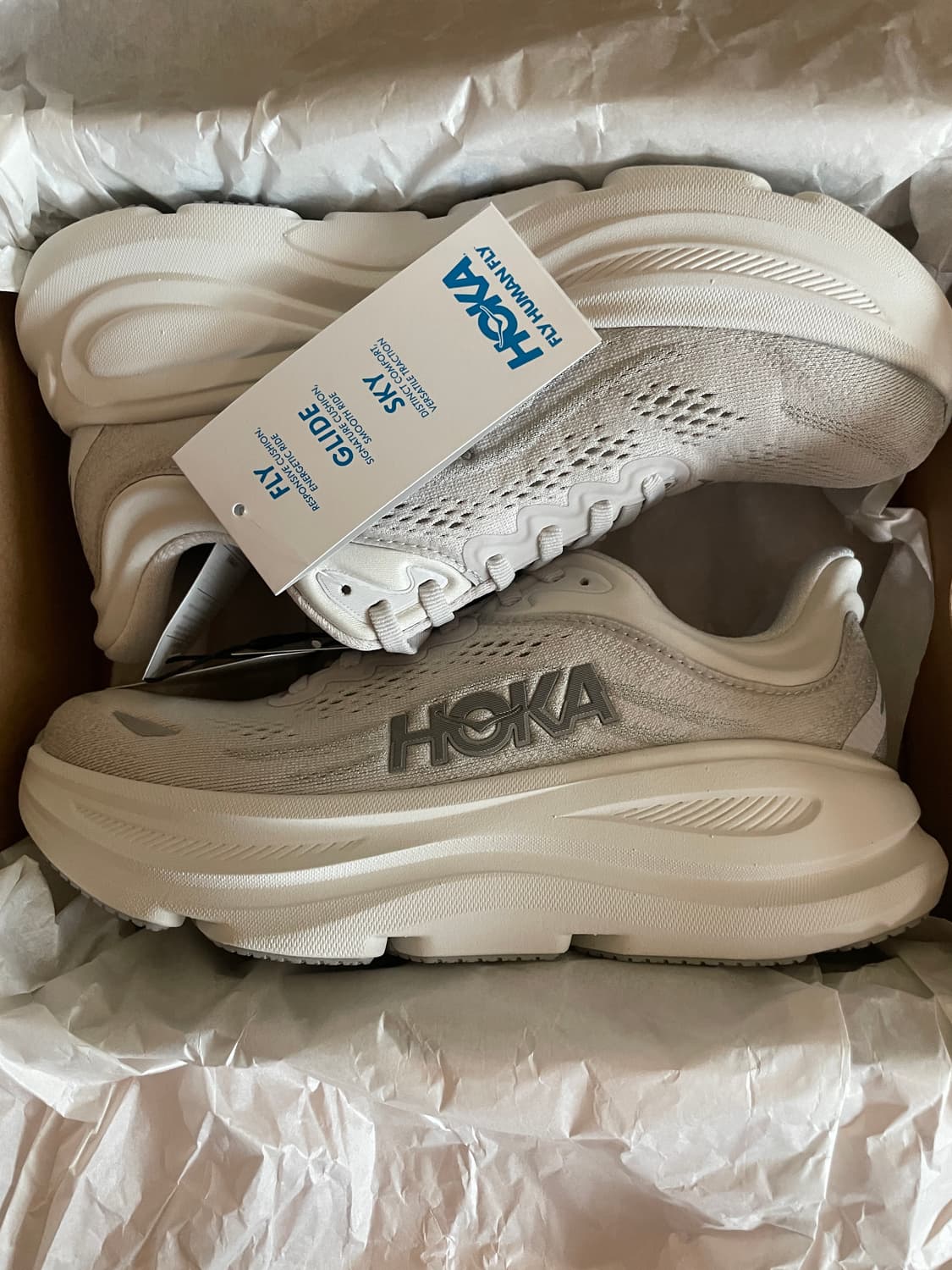 [W250] 호카 본디 9 스타더스트 실버 와이드 상품이미지1