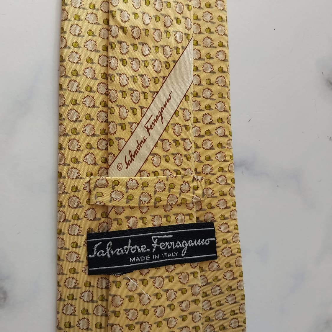 살바토레 페라가모 실크 패턴 넥타이 9.7cm A등급 k2018 상품이미지6