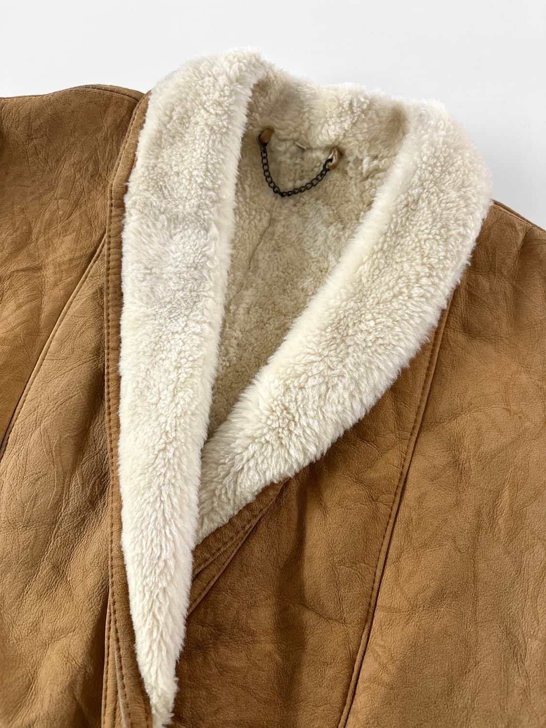 80~90s 빈티지 램스킨 시어링 무스탕 자켓 상품이미지4