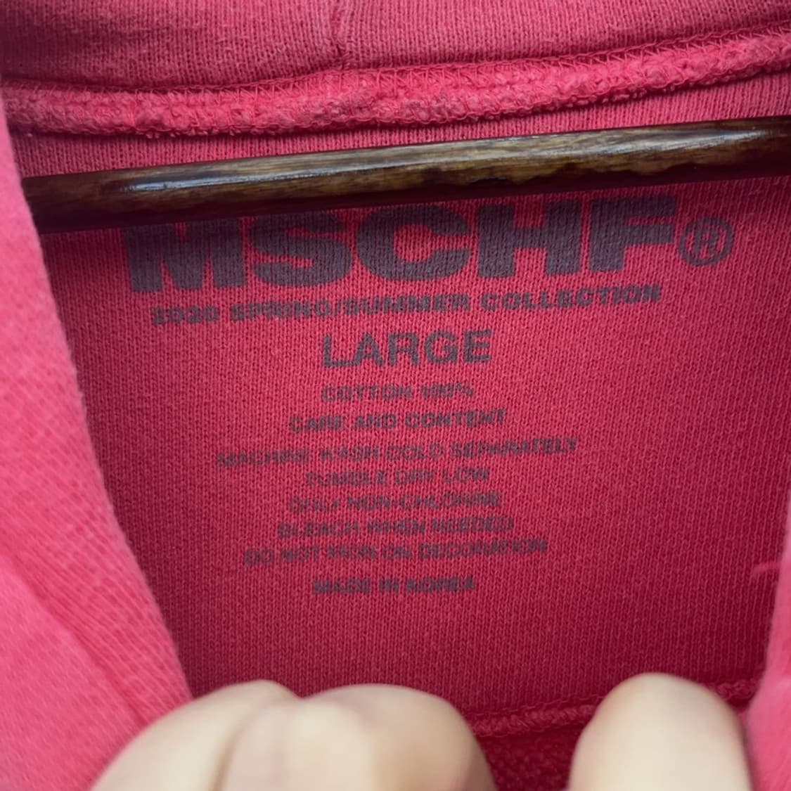 미스치프 오버핏 백로고 후드티 L C06962 상품이미지5