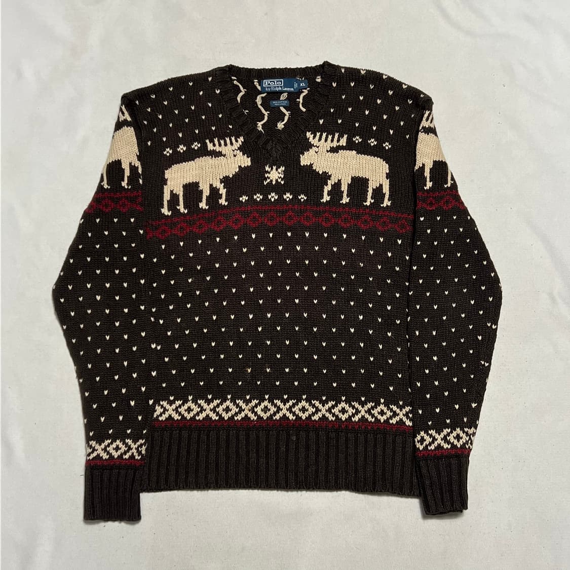 XL 폴로랄프로렌 노르딕 패턴 코튼 린넨 니트 상품이미지2