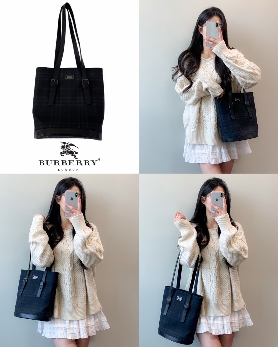 버버리 체크 숄더백 상품이미지1