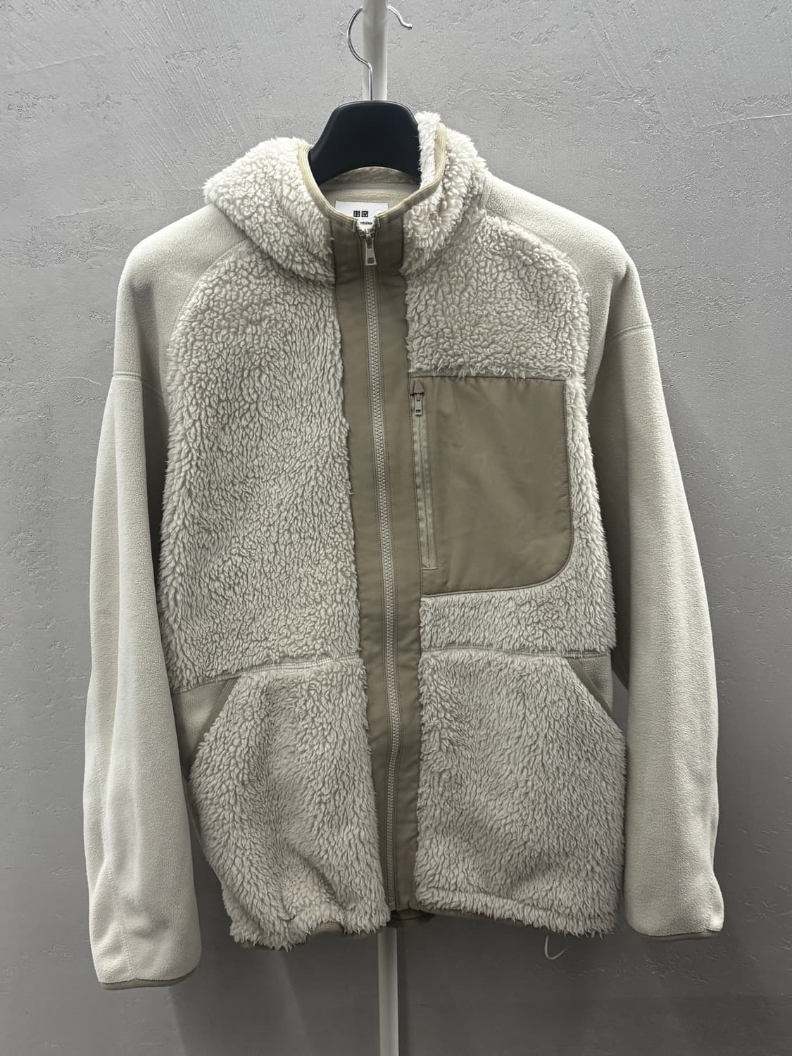 유니클로X화이트 마운티니어링 플리스 풀집 파카 내추럴 XL 상품이미지2