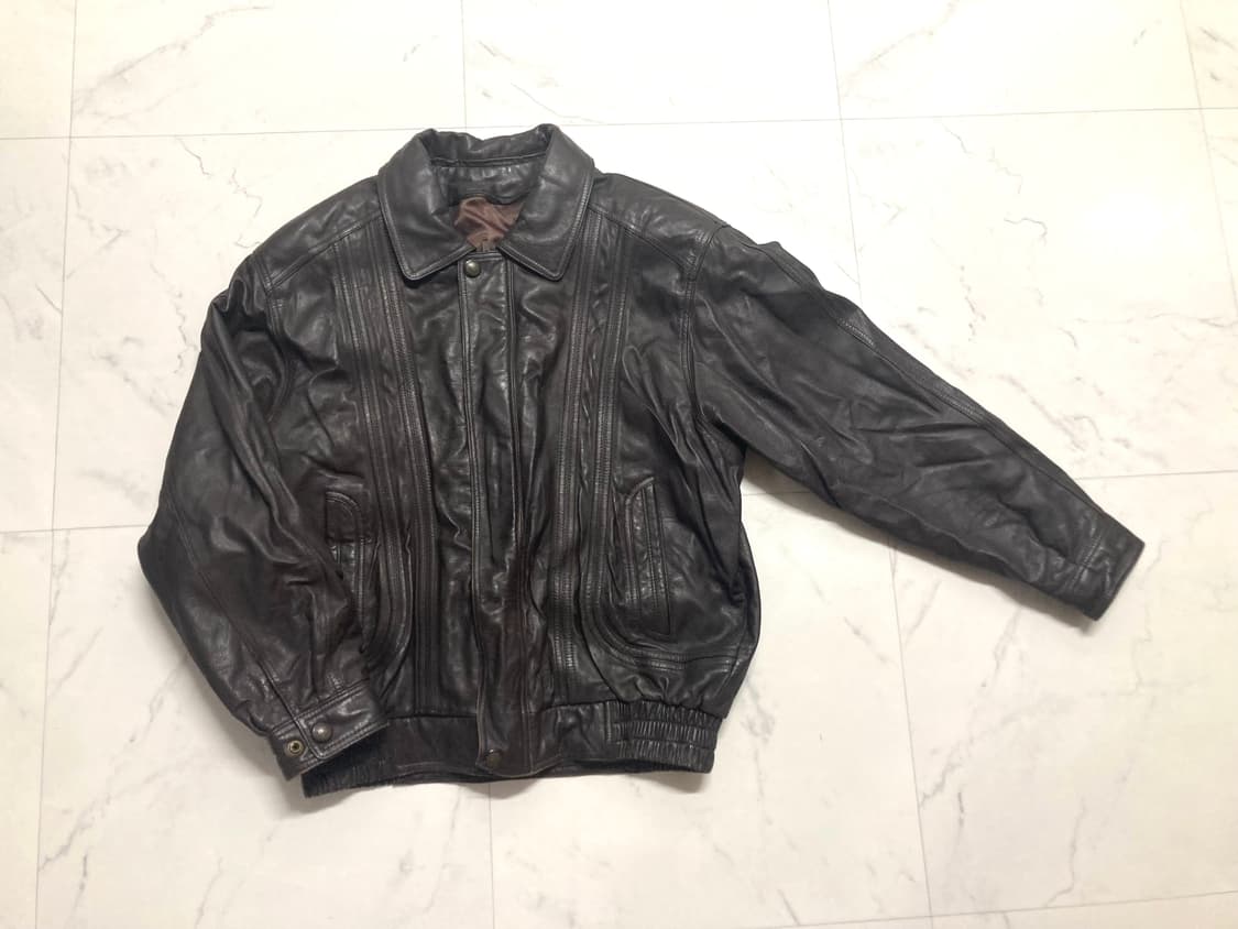 90s 양가죽 램스킨 A-2 레더 봄버 자켓 100-105 상품이미지1