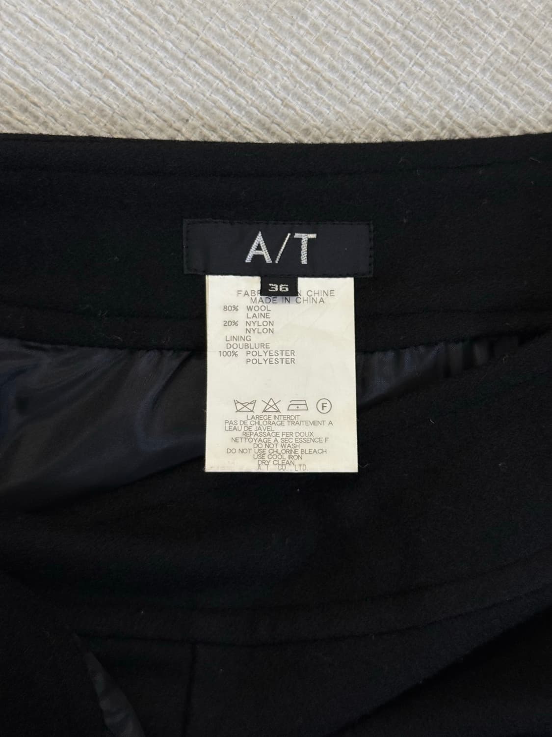 Atsuro Tayama 사선 지퍼 미디스커트 상품이미지5