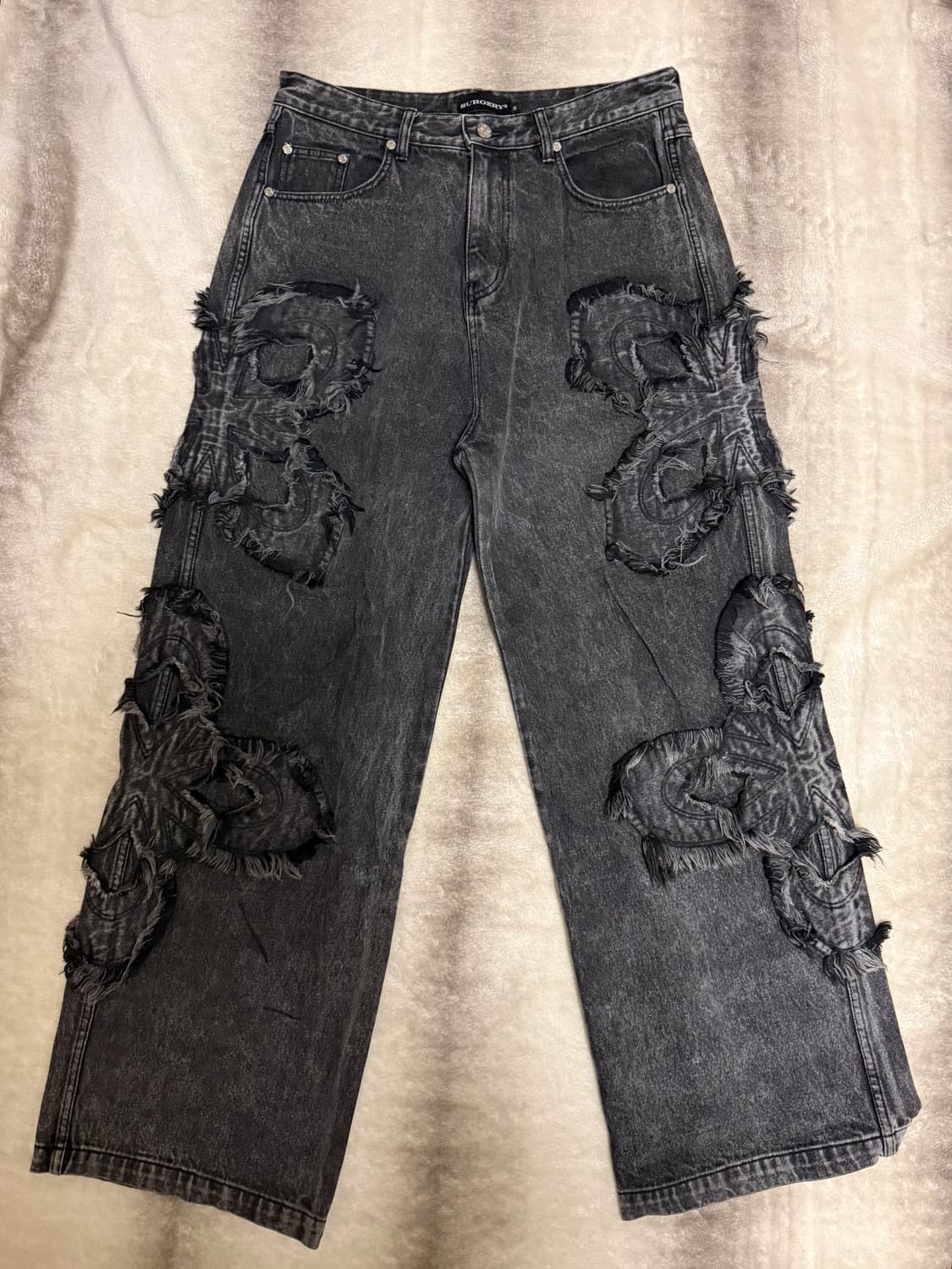 Surgery Clover Logo Patch Jeans Black 상품이미지1