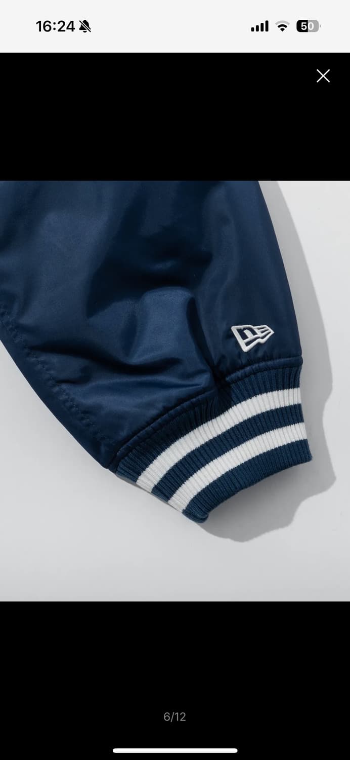 MLB 뉴욕양키스 아치로고 나일론 스타디움 재킷 블루 새상품 상품이미지6