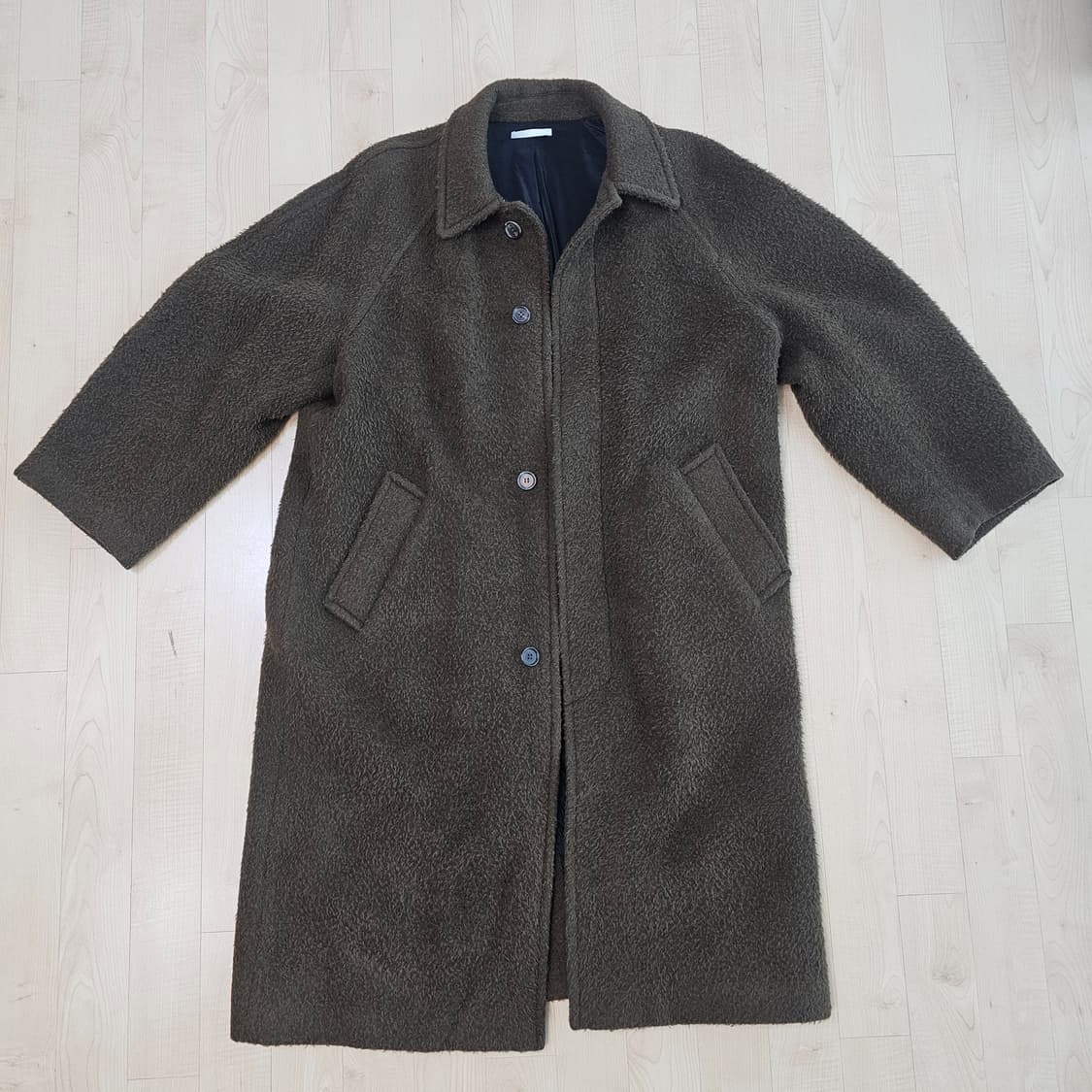 아모멘토 부클 레글런 코트 브라운 M BOUCLE RAGLAN COAT 상품이미지3