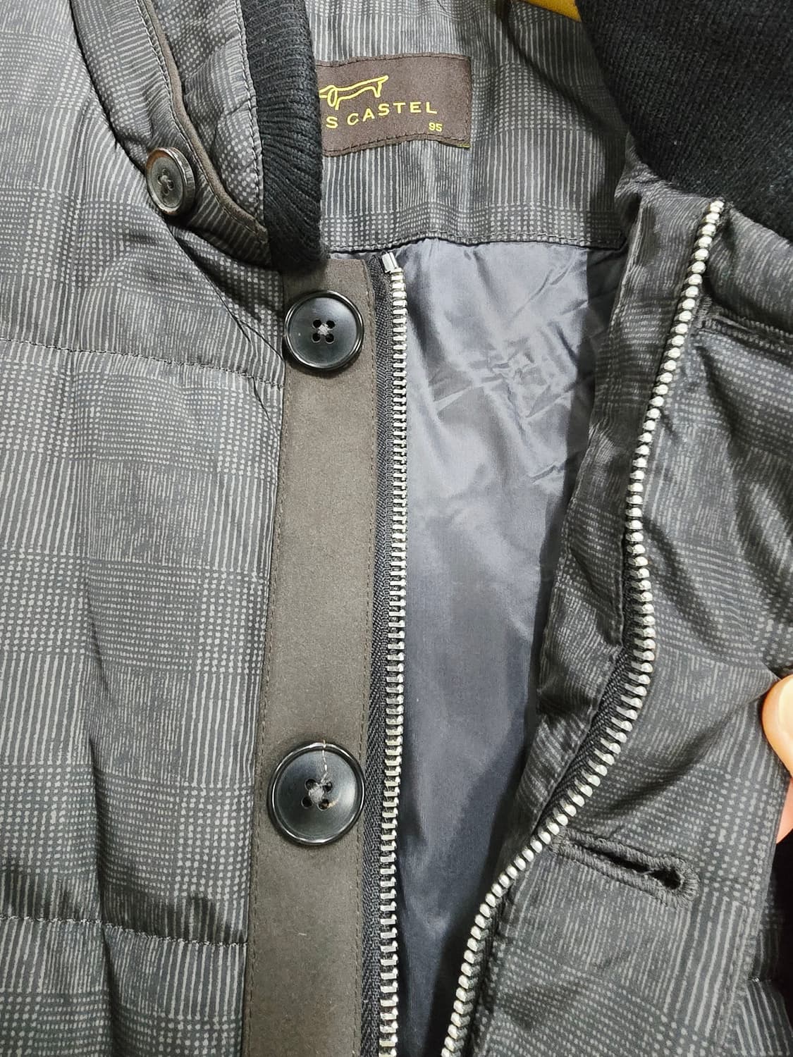 루이까스텔 퀼팅 자켓 그레이체크95 상품이미지7