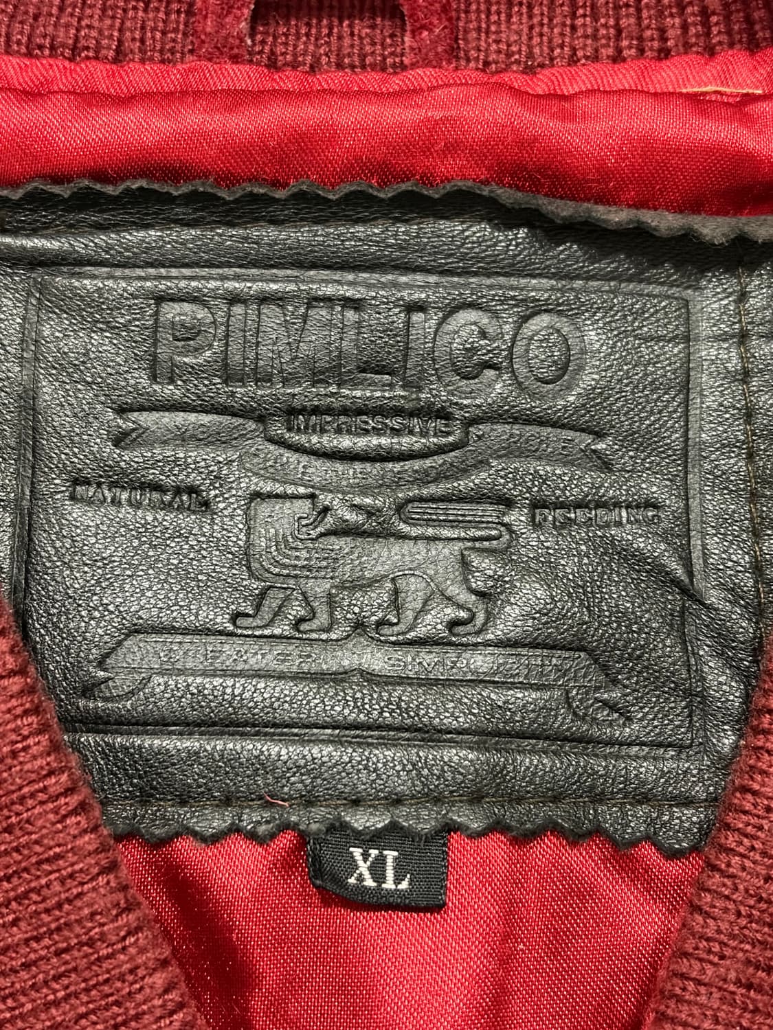 90s PIMLICO 핌리코 버건디 스웨이드 봄버 블루종 자켓 상품이미지8