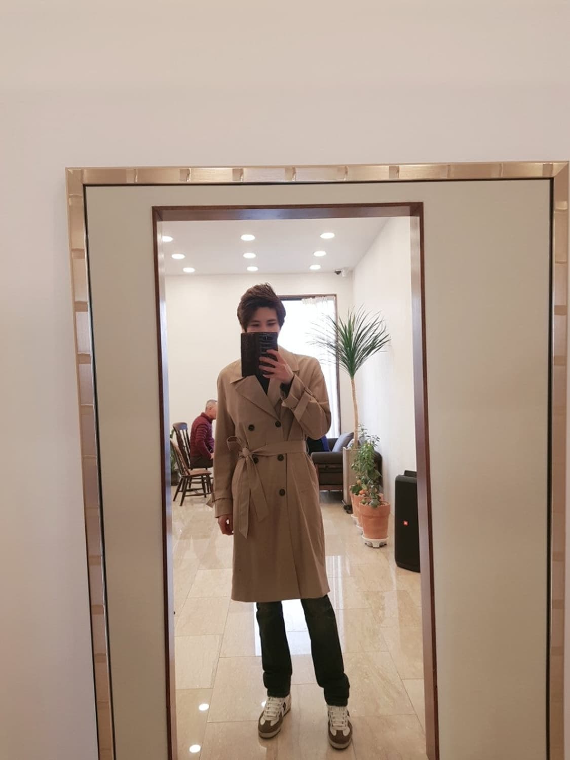 드로우핏 카멜 트렌치 코트 베이지 상품이미지3