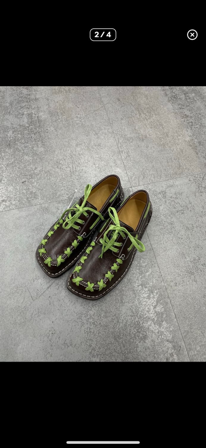 빈티지 캠퍼 에키 레이스업 브라운 레더 로퍼 A3461 상품이미지2