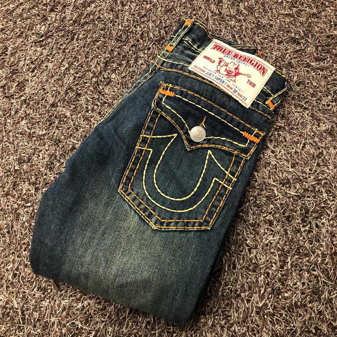 30 트루릴리전 조이 슈퍼 티 워싱 부츠컷 데님 팬츠 상품이미지1