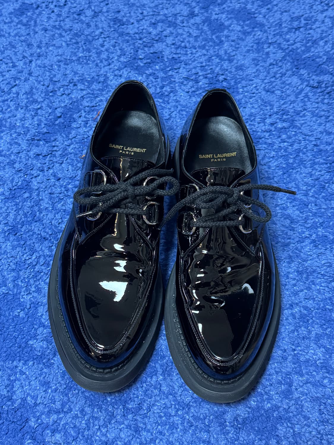 생로랑 블랙 페이턴트 남성 테디 더비 42.5 상품이미지2