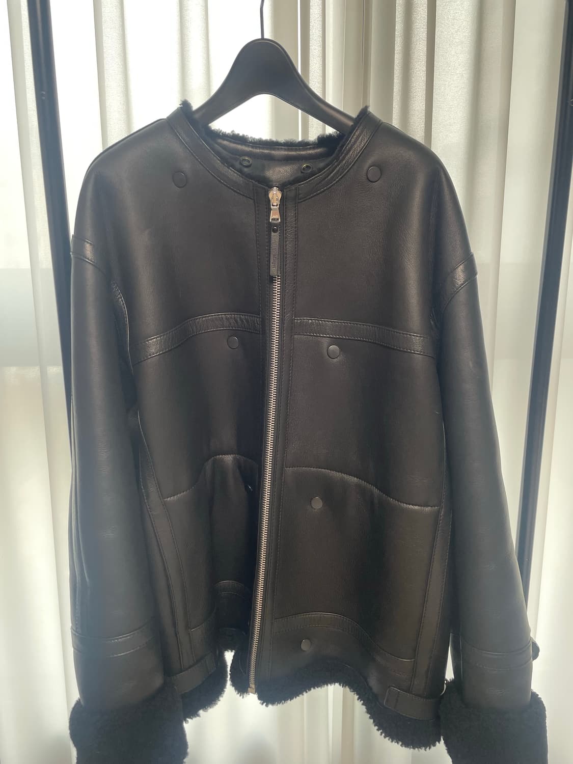 알레그리 양가죽 후드 무스탕 48사이즈 상품이미지10