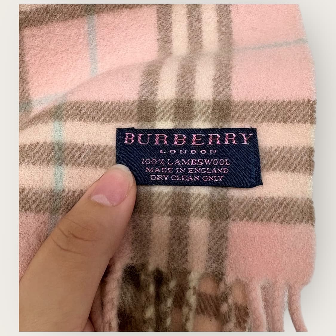 버버리 핑크 노바체크 램스울 머플러 목도리 상품이미지2